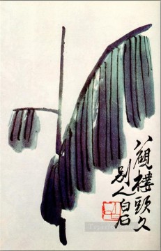 Tinta china antigua de hoja de plátano Qi Baishi Pinturas al óleo